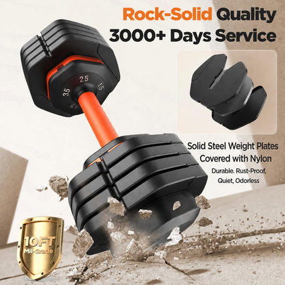 2026 FDB2 Updated Adjustable Dumbbell Set of 2, 5-in-1 Weights Dumbbell Set with Storage Box, 55lbs