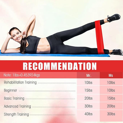 Deekin 20 Pcs Resistance Bands Resistance Loop Exercise Bands Exercise Equipment Elastic Drap Ring for Women and Men Home Fitness, Gym, Yoga