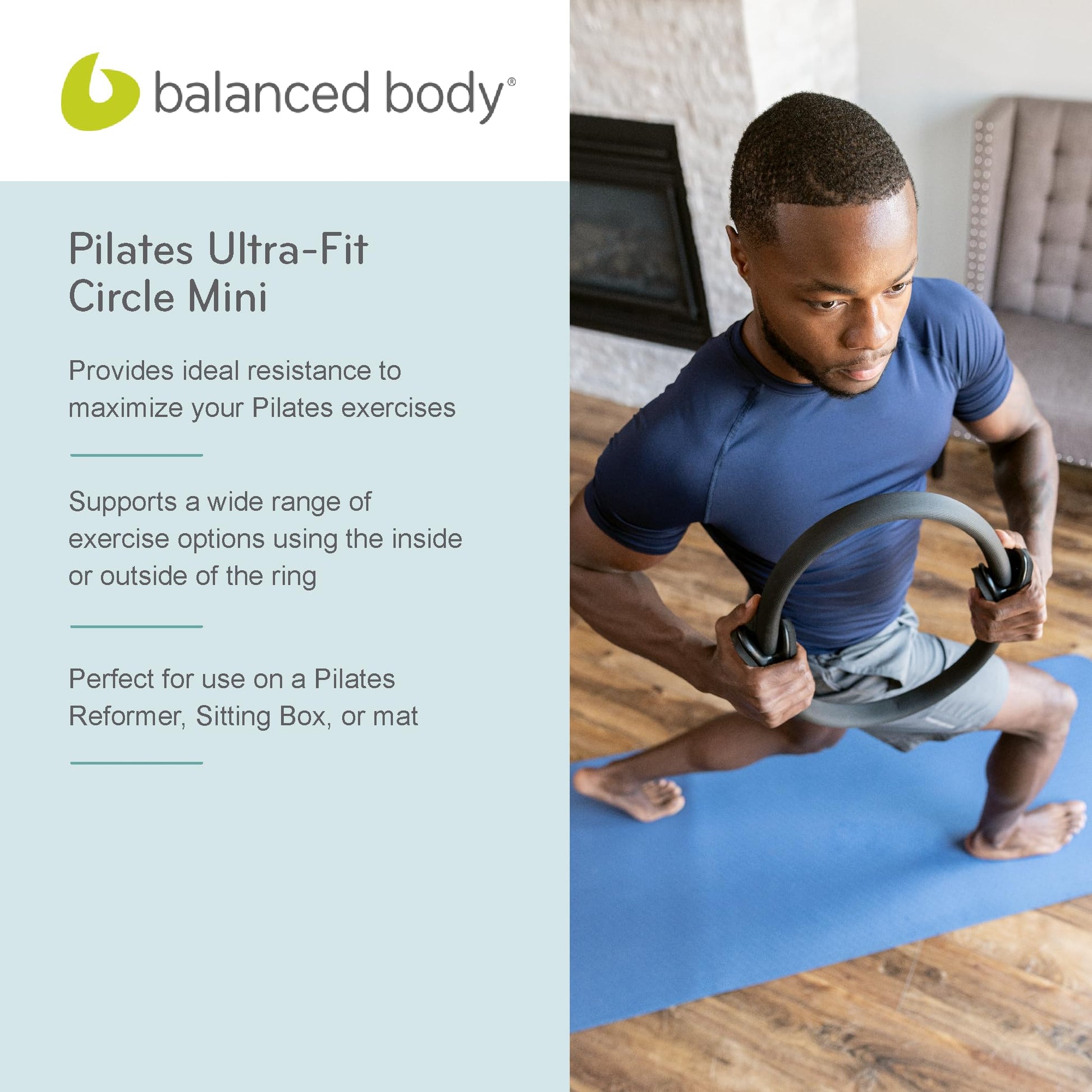 Pilates Ring, Ultra-Fit Circle Mini, Balanced Body Fitness Ring, 12 in