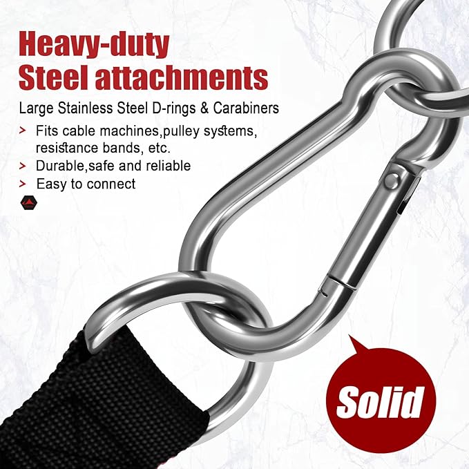 Heavy Duty Metal Workout Handles，Replacement Grip Attachments for Cable Machines, Resistance Bands, LAT Pulldown, Strength Exercise Home Gym & Commercial Fitness Equipment