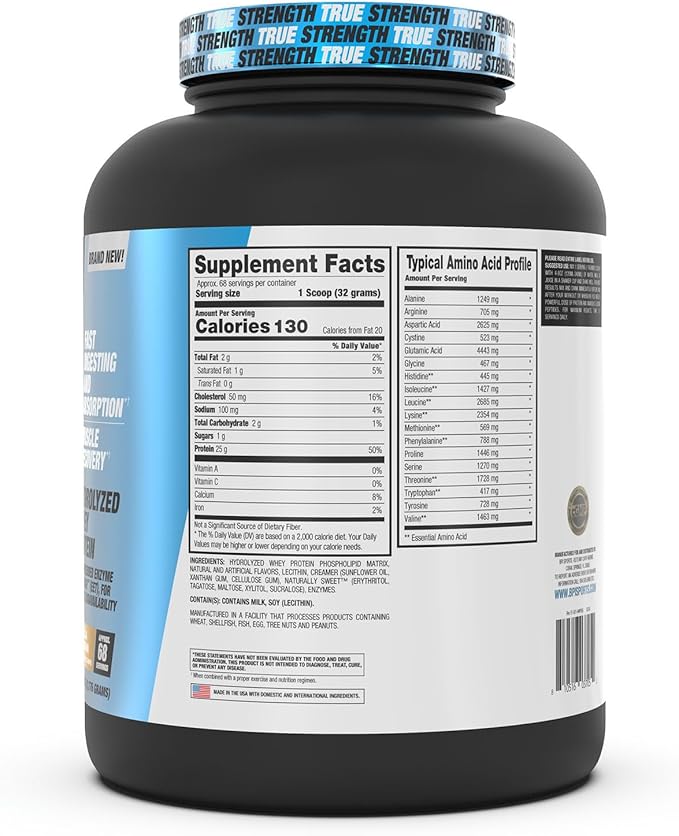 BPI Sports Hydro HD - 100% Hydrolyzed Whey Protein Powder - Muscle Growth, Recovery, 25g of Hydrolyzed Protein, Low Carb, Low Sugar, Fast Absorbing (68 Servings, Vanilla Ice Cream)