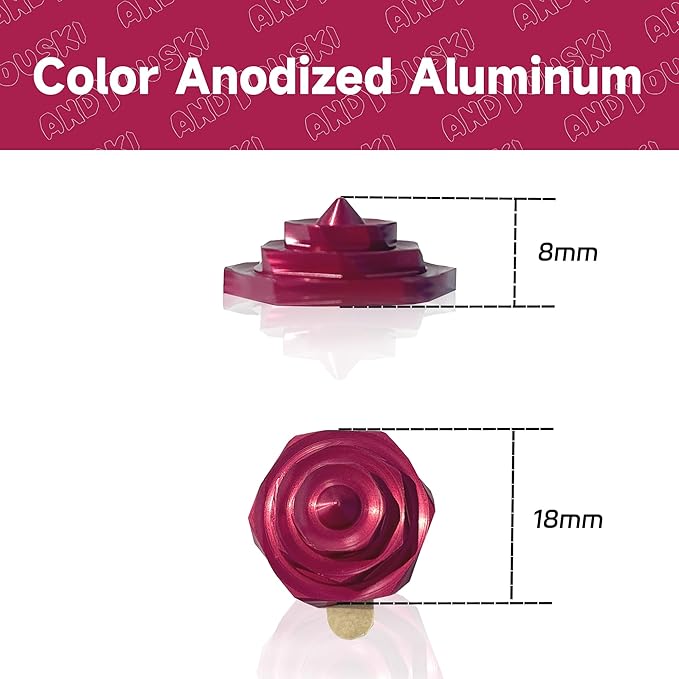 4-Layer Hexagonal Tapered Studs 18mm Aluminum Snowboard Stomp Pad - 9pcs