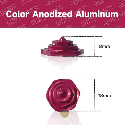 4-Layer Hexagonal Tapered Studs 18mm Aluminum Snowboard Stomp Pad - 9pcs