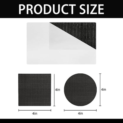 Self-Adhesive Trampoline Patch Repair Kit - 3 Round + 3 Square Patches - Trampoline Accessories for Repairing Tears or Holes in Trampoline Mats