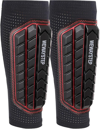 Shin Guards Soccer Kids Youth, Adult Shin Guards with Honeycomb Padding，Breathable & Anti-Slip Calf Compression Sleeves