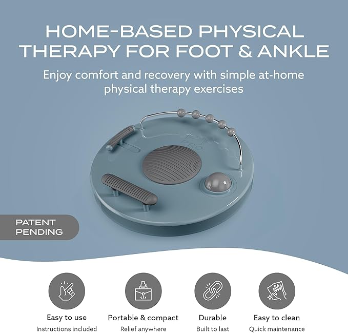PT Pro Fit Foot Trainer, Plantar Fasciitis Relief, Deep Tissue Muscle Massage, Foot Arch and Heel Pain Treatment, Reflexology Tool