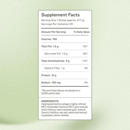 Amy Myers MD Paleo Protein Powder - with Collagen Peptides for Gut Health - Supports Hair, Skin & Nails - Non-GMO, Gluten-Free, Non-Dairy & More - Vanilla Bean - 19.54 oz (20 Servings)