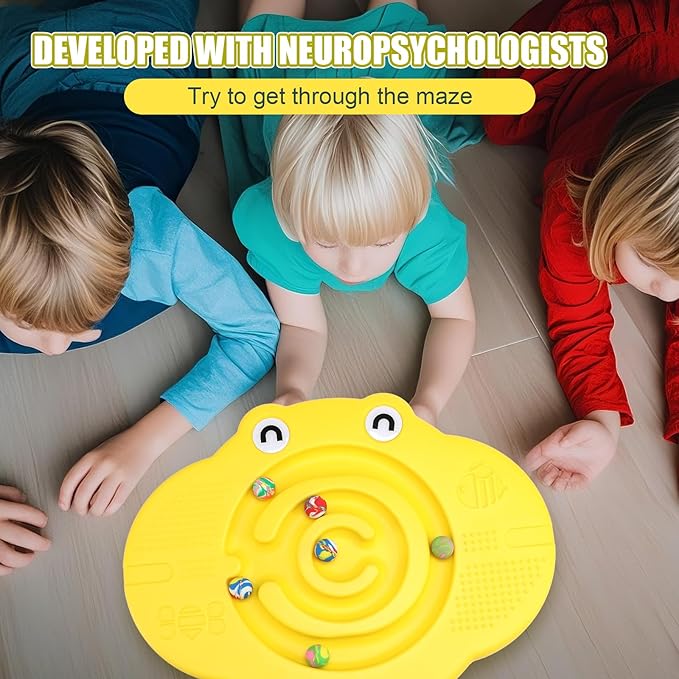 Maze Balance Board for Kids Plastic Wobble Rocker Balance Board with Mini Balls Load 170lb for Balancing Exercise Equipment Game Girls Boys Physical Therapy, 18.5 x 14.57 Inches