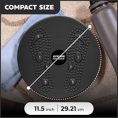 Daiwa Felicity Figure Trimmer Ab Twister Board - Waist Twister Machine for Core & Abs Exercise - Waist Twisting Fitness Tool, Dizzy Disc Twist Board for Slimming Workout with 8 Magnets Reflexology