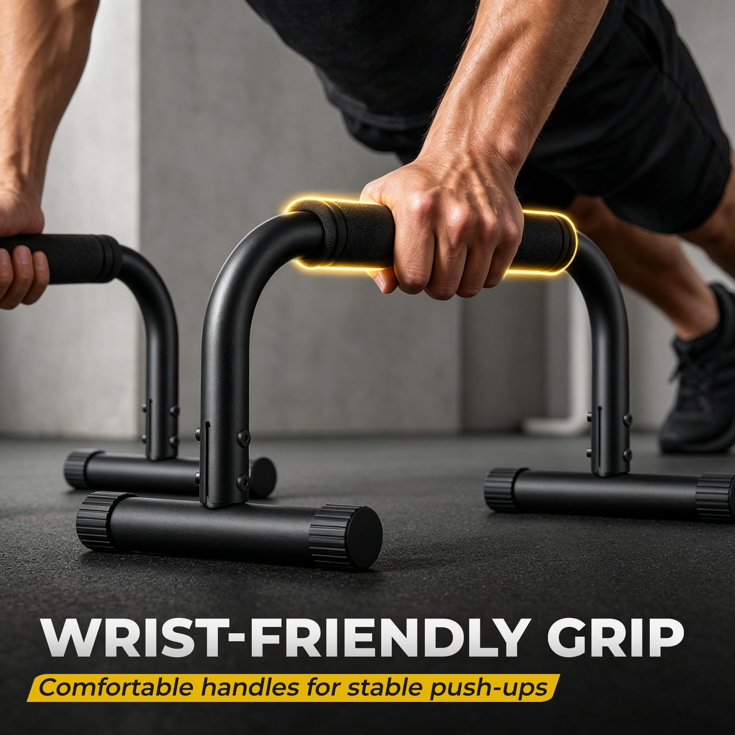 Push Up Bars, Adjustable 10-12.5 Inch Parallettes Bars