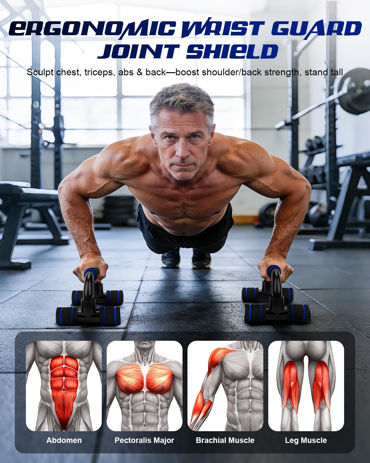 Citufuol Portable Ergonomic Push Up Bars, Robust Pushup Handles