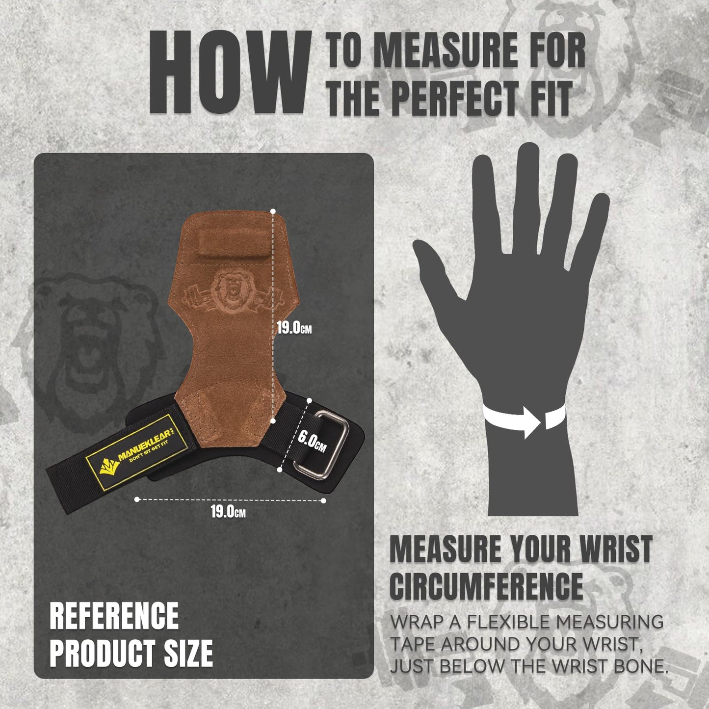 MANUEKLEAR Gym Straps, Double Leather Lifting Straps for Men Deadlift with Cushion Wrist Loop, Gym