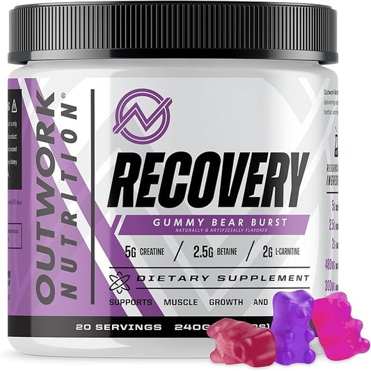 Outwork Nutrition Post Workout Recovery Powder - Creatine Monohydrate, KSM-66 Ashwagandha & Tart