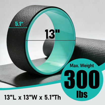 NGT 13 Inch Yoga Wheel for Back Pain Relief and Stretching - Strong & Comfortable Dharma Yoga Prop