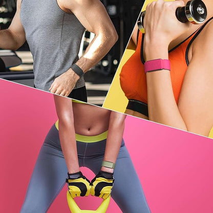 Men Women Soft Silicone Wristband Compatible with Whoop 4.0 Band Strap, Replacement Adjustable Breathable Sport Band for Whoop 4.0 & U-shaped Metal Frame