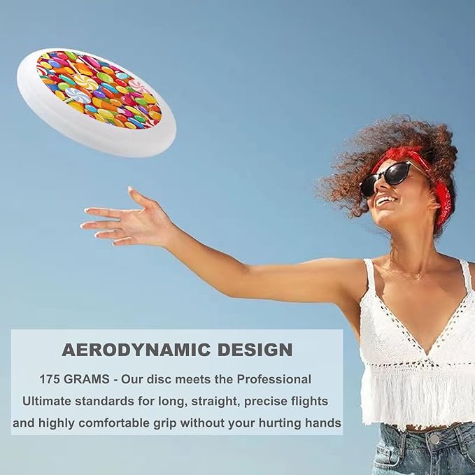 Blue Outdoor Flying Disc Bald Eagle Ultimate Disc 175g for Boys Girls Men Women Birthday Christmas