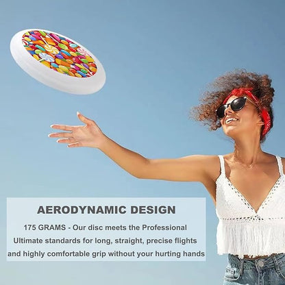 Blue Outdoor Flying Disc Bald Eagle Ultimate Disc 175g for Boys Girls Men Women Birthday Christmas