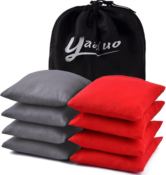 Set of 8 Regulation Cornhole Bags Double Sided, Weather Resistant Bean Bags for Cornhole Toss Game