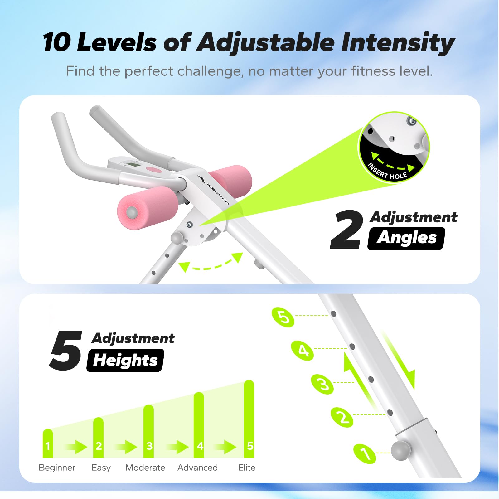 MERACH Ab Machine, Ab Workout Equipment, Adjustable Ab Trainer Machine