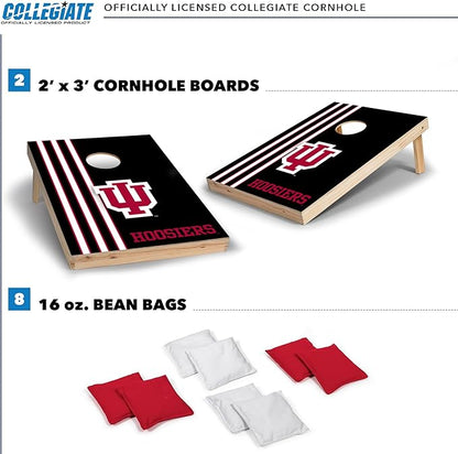 2' x 3' Solid Wood Cornhole Set with Direct Print HD Team Graphics – Great Gift for Any NCAA Fan! Bean Bag Toss Family Outdoor Games