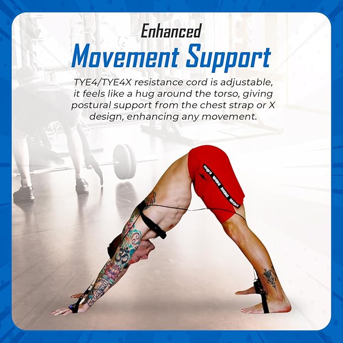 TYE4® and TYE4X™ - Pilates Wearable Resistance/Assistance; Total Body Exercise; Core Strengthening, Portable, Home Gym, Pilates, Yoga, Barre, Posture, Stretching, Balance