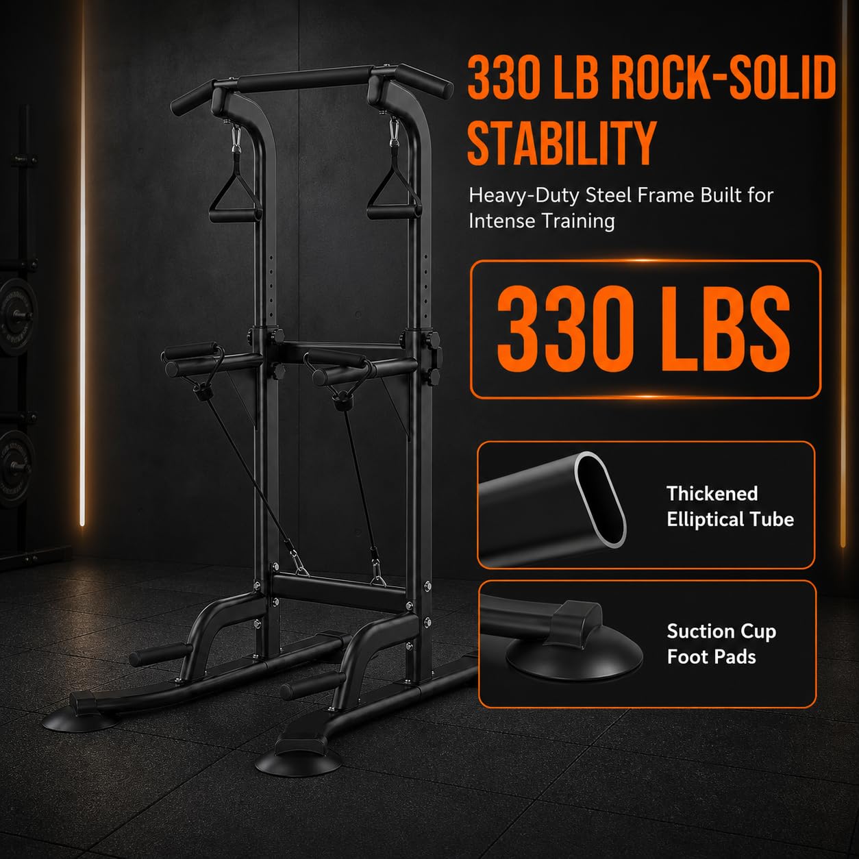 Power Tower Pull Up & Dip Station Multi-Function Home Strength Training Fitness Workout Station