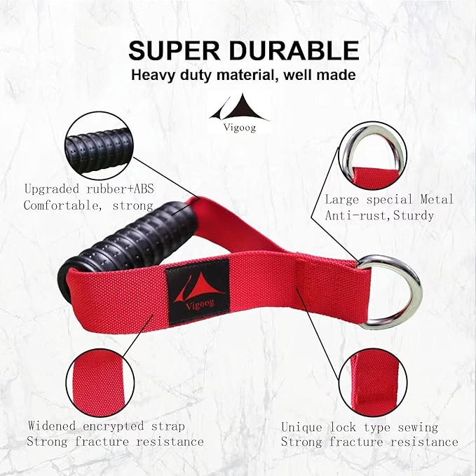 Heavy Duty Gym Workout Handles Attachment for Cable Machine,Resistance Band,Pulley System Home Exercise Equipment, Compatible with Bowflex,Total and Smith, Comfortable and Stronger Grip
