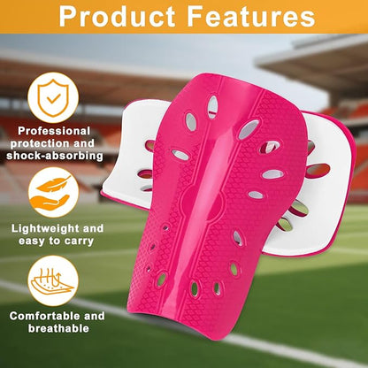 2 Pairs Shin Guards Soccer for Kids,Shin Pads Extra Lightweight Breathable Slide in Shin Guard for Football Training Match Outdoor Activities Protective Slip-in Shin Guards for Boys Girls