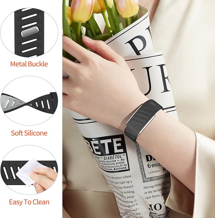 Sport Bicep Band Compatible with WHOOP 5.0 One and Peak, Soft Adjustable Silicone Waterproof Breathable Replacement Wristbands for Whoop 5.0 Accessory for Health & Fitness Wearable