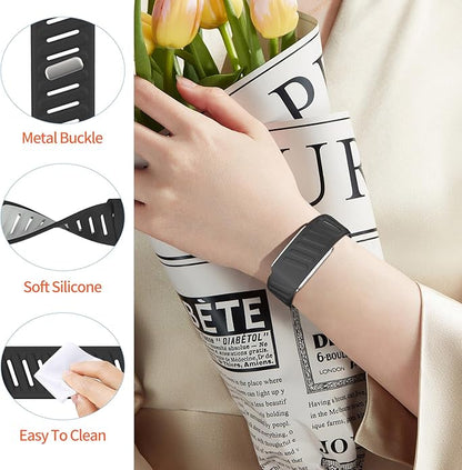 Sport Bicep Band Compatible with WHOOP 5.0 One and Peak, Soft Adjustable Silicone Waterproof Breathable Replacement Wristbands for Whoop 5.0 Accessory for Health & Fitness Wearable