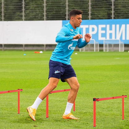 TOBWOLF 6PCS 6FT Adjustable Soccer Agility Training Poles, Detachable Sports Training Speed Sticks, Slalom Training Agility Pole Set, Outdoor Speed & Agility Turf Training Poles for Soccer Drills