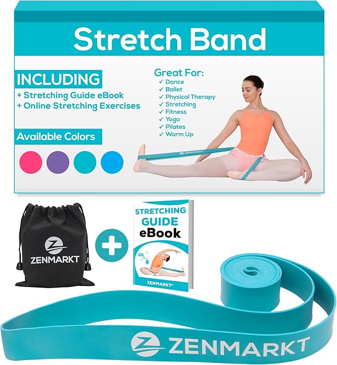 Zenmarkt Ballet Stretch Bands for Flexibility and Strength - Stretch Bands Ideal to Have as Dance Equipment in Every Competition - Suitable for Gymnastics, Cheerleading, and Pilates Training