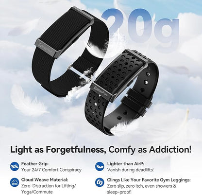 Smart Bracelet, Wearable Activity & Fitness Tracker Band, 24H Sleep Tracker, All-Day Continuous Heart Rate Blood Pressure Stress HRV Monitor, 173 Sport Modes Smart Wristband with Free APP Black