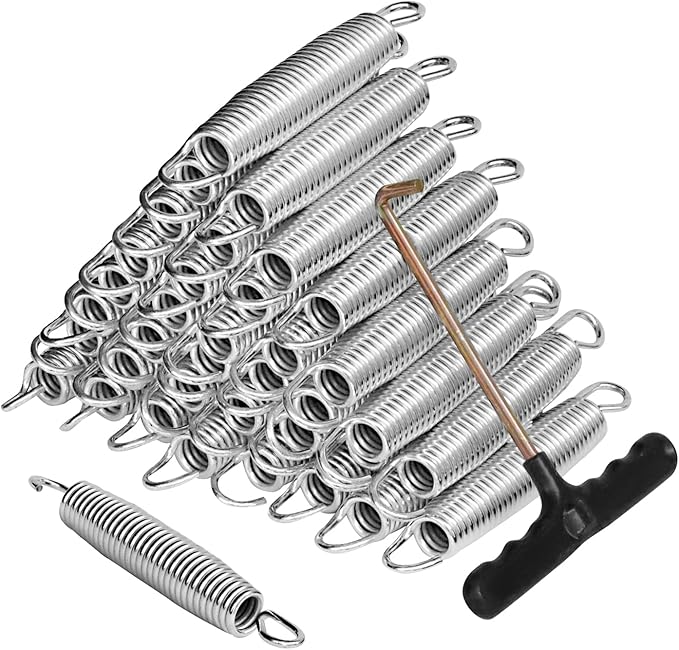 72 Pieces Trampoline Springs 5.5 inch，Equipped with T-Shaped Spring Installation Hook，Replacement Trampoline Springs