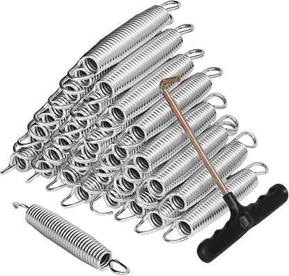 72 Pieces Trampoline Springs 5.5 inch，Equipped with T-Shaped Spring Installation Hook，Replacement Trampoline Springs