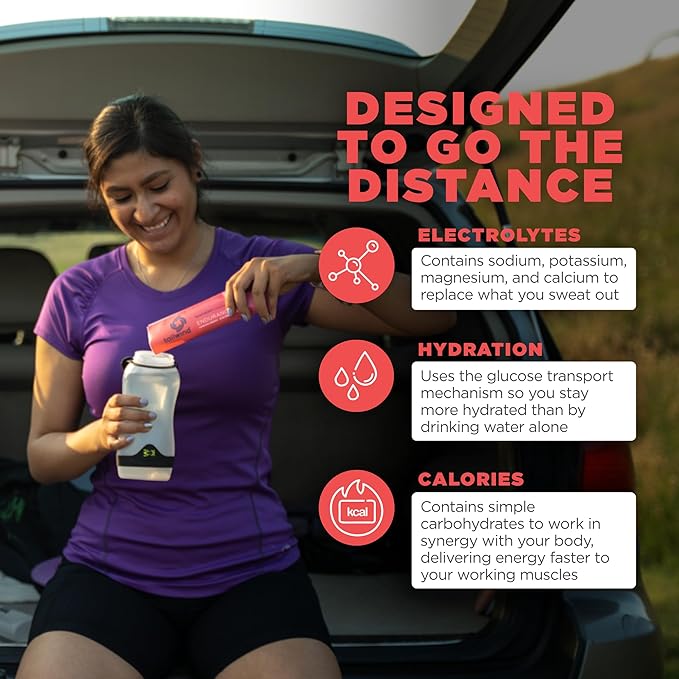 Tailwind Nutrition Endurance Fuel, Carbohydrate & Electrolyte Sports Drink Mix Powder, Gluten-Free, Vegan, Raspberry Buzz, 30 Servings (Caffeinated)