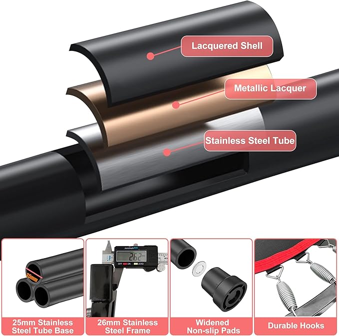 450 LBS Foldable Mini Trampoline for Adults & Kids 40" Rebounder Trampoline with Adjustable Foam Bar for Indoor Workout Fitness