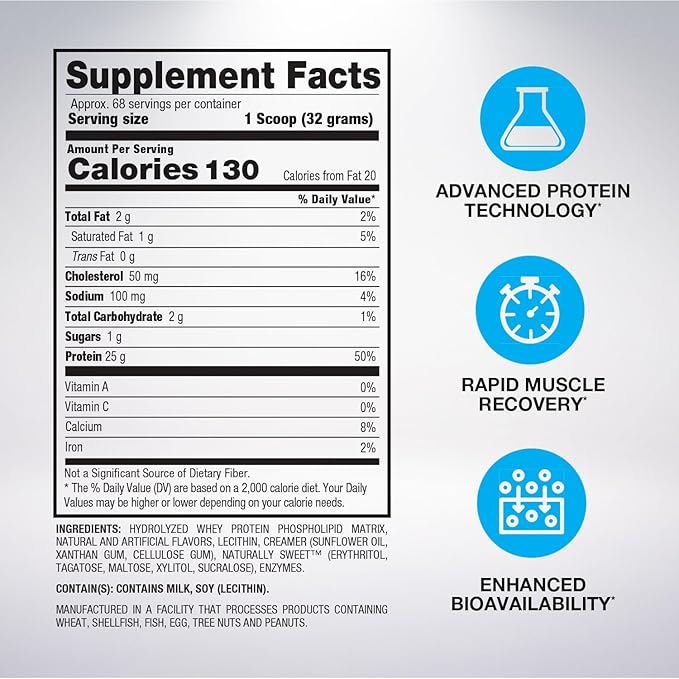 BPI Sports Hydro HD - 100% Hydrolyzed Whey Protein Powder - Muscle Growth, Recovery, 25g of Hydrolyzed Protein, Low Carb, Low Sugar, Fast Absorbing (68 Servings, Fruity Loopers)