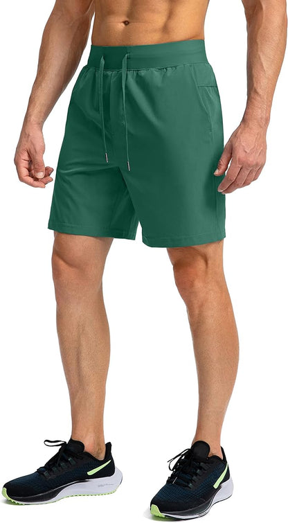 Men's Running Shorts with Zipper Pockets 9 Inch/ 7 Inch / 5 Inch Lightweight Quick Dry Gym Workout Athletic Shorts for Men