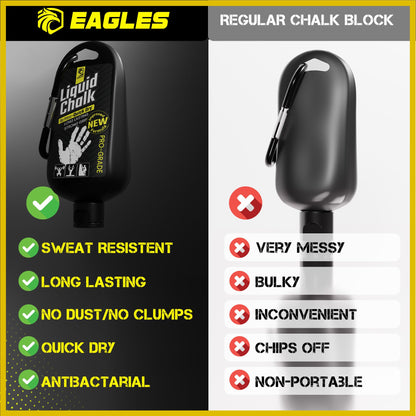 EAGLES Pro Grade Gym Liquid Chalk 50, 120 or 280ml Mess-Free Chalk for Weightlifting, Gymnastics