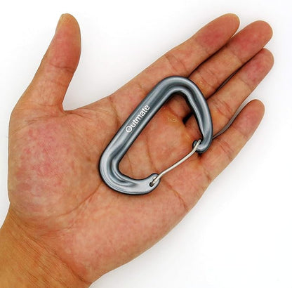 12kN 3.2"x2" Heavy-Duty Carabiner Clips - Durable, Lightweight Aluminum Alloy Carabiners for Hiking, Camping, Keychains, Dog Leashes, Hammocks & More