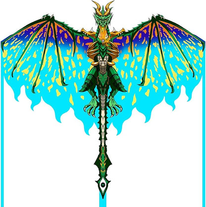 Mint's Colorful Life Dragon Kite for Kids & Adults, Easy to Fly Best Beach Kites for Beginners, 300ft Kite String Included