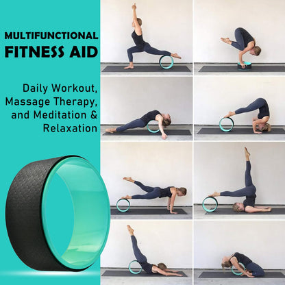 NGT 13 Inch Yoga Wheel for Back Pain Relief and Stretching - Strong & Comfortable Dharma Yoga Prop