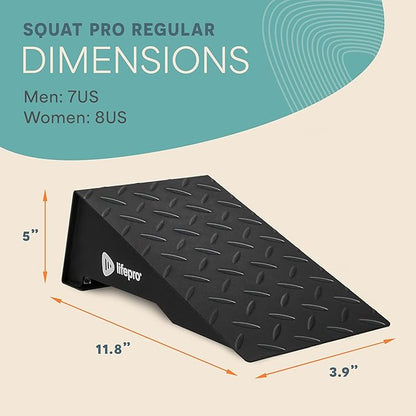 Lifepro 2pcs Metal Squat Wedge Block Non-Slip Squat Wedge with Resistance Band, Slant Board 1200 lbs Calf Stretcher Elevated Squat Tool for Squat and Stretching Exercises (Regular 11.8")