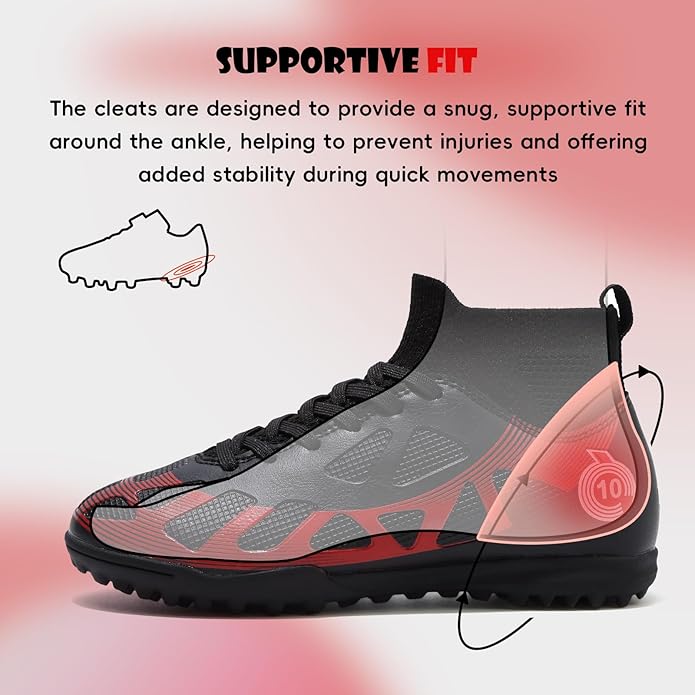 Soccer Cleats Kids Boys Girls Athletic Outdoor Football Shoes