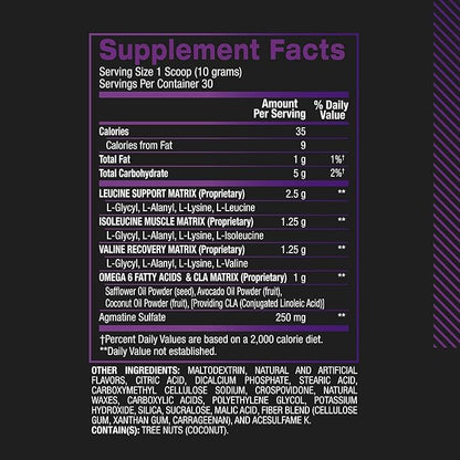 BPI Sports Best BCAA Powder - Muscle Recovery Support - Branched Chain Amino Acids | Building Blocks of Protein and Muscle - Post Workout Recovery ??Hydration - Grape, 30 Servings