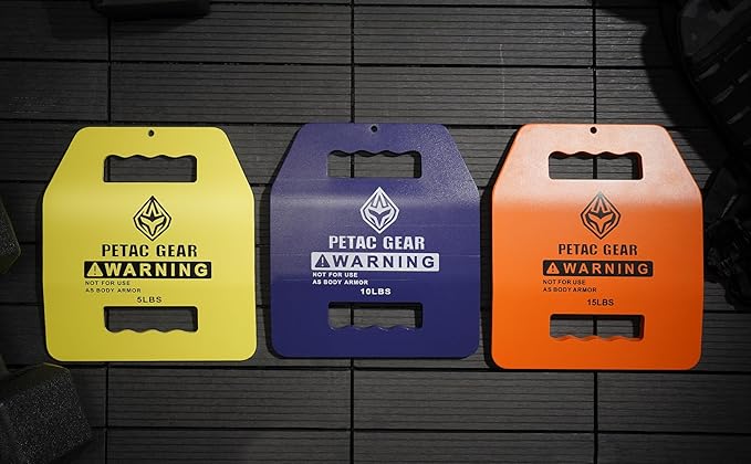 PETAC GEAR Tactical Weights Plates For Weighted Vest For Men Workout,5/10/15/20 LBS Weight Strength Training Vests Equipment Workout Gear