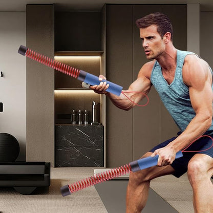 2PCS Ropeless Battle Rope,Adjustable Weight Battle Rope,Battle Ropes for Home Gym, Portable Exercise Ropes for Strength Training and Aerobic Exercise, Core Muscle Training