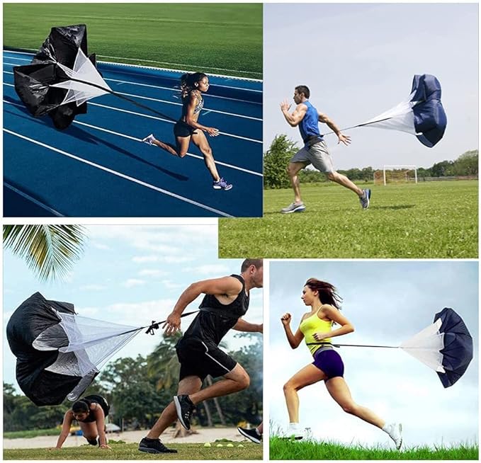 Speed Training Equipment Set, 12 rungs Agility Ladder, 12 Soccer Cones, Jump Rope, Running Parachute, Resistance Bands, Basketball Football Soccer Training Equipment for Kids Youth Adults.