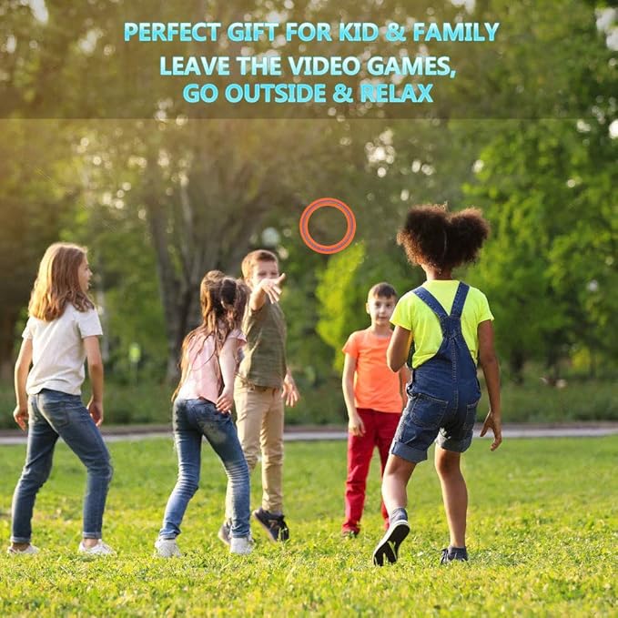 Flying Disc for Kids Adults 11 inch Flying Ring, 3 Pack Beach Backyard Sports Play Soft Discs，Best Sport Outdoor Tossing Toy Gift for 4+ Year Old Boys Girls Family 3PCS (Yellow，Orange & Turquoise)